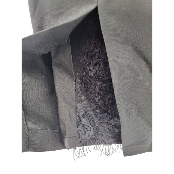 Catherine Malandrino Black Lace Slit Pencil Skirt Size 12 - Picture 2 of 8
